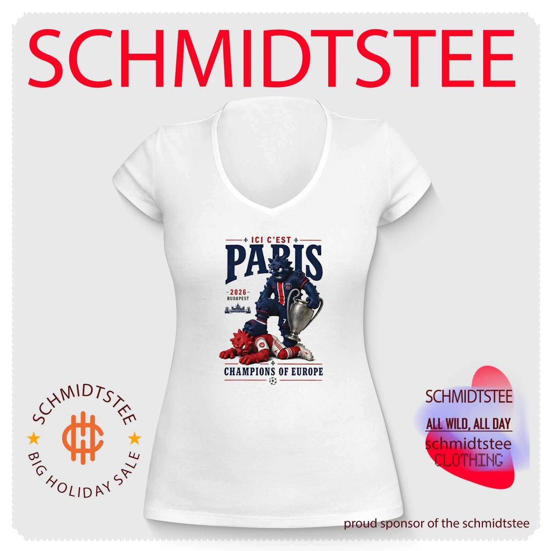 Ici C’est Paris 2026 Budapest Champions of Europe mascot shirt