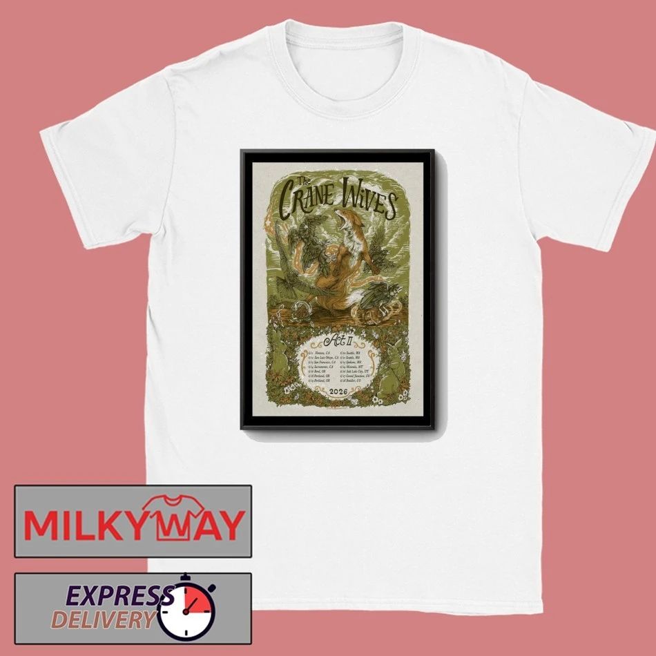 The Crane Wives June 12, 2026 Fremont Theater – San Luis Obispo, CA Poster shirt