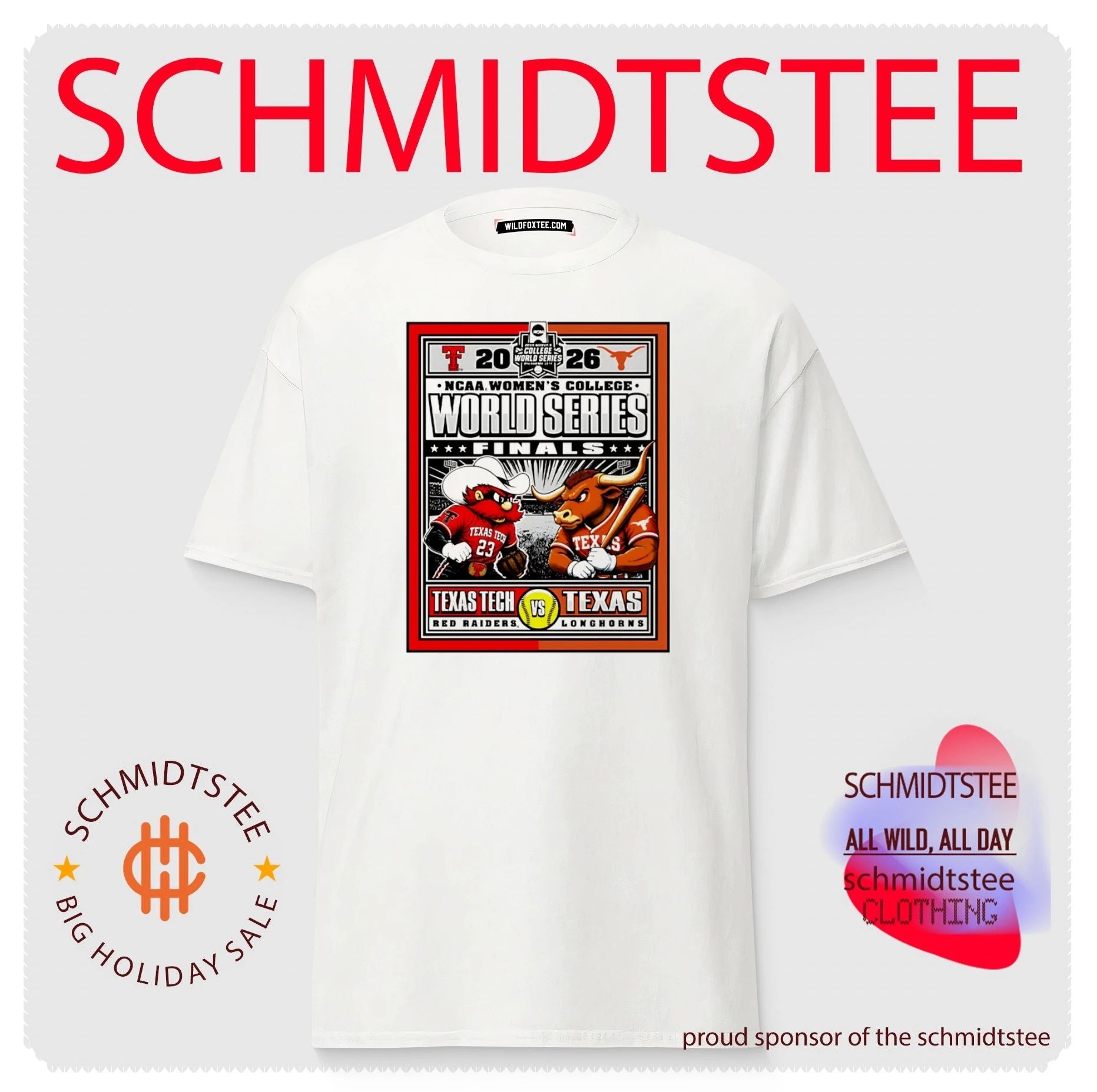 Texas Tech Red Raiders vs Texas Longhorns 2026 NCAA Women’s College World Series Finals shirt