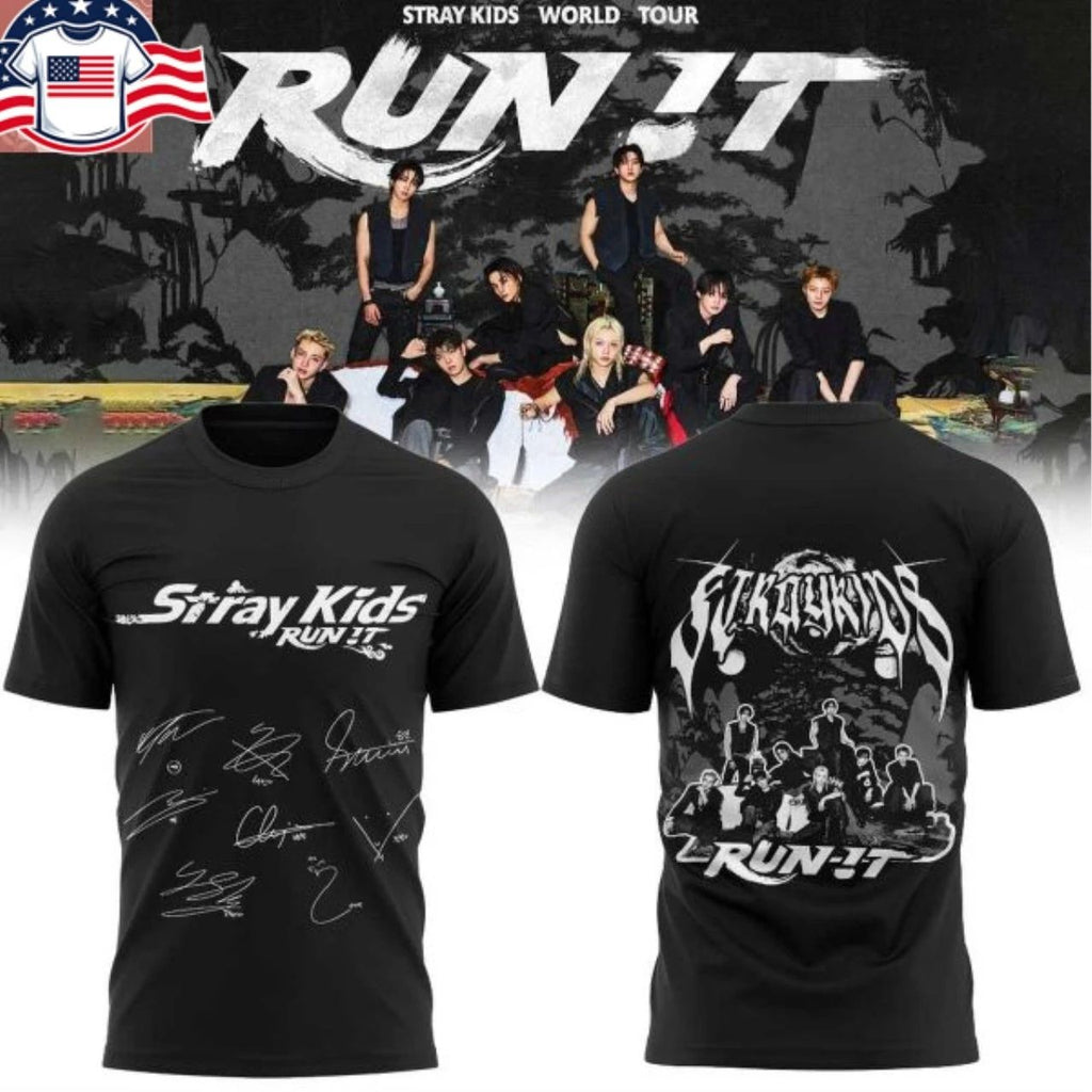 Stray Kids Run It World Tour 2026 Signature T-Shirt