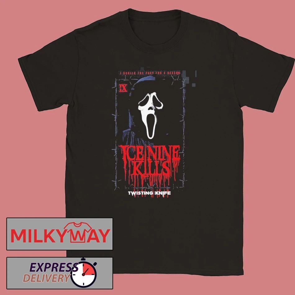 Ice Nine Kills X Scream 7 Ghost Face Twisting The Knife Portrait I Buried The Past For A Reason Hot Topic Exclusive T-Shirt