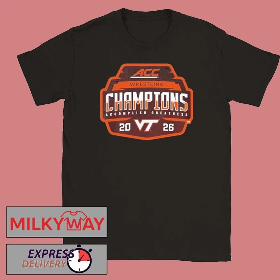 Virginia Tech Hokies Champions 2026 ACC Men’s Wrestling Tournament Logo shirt