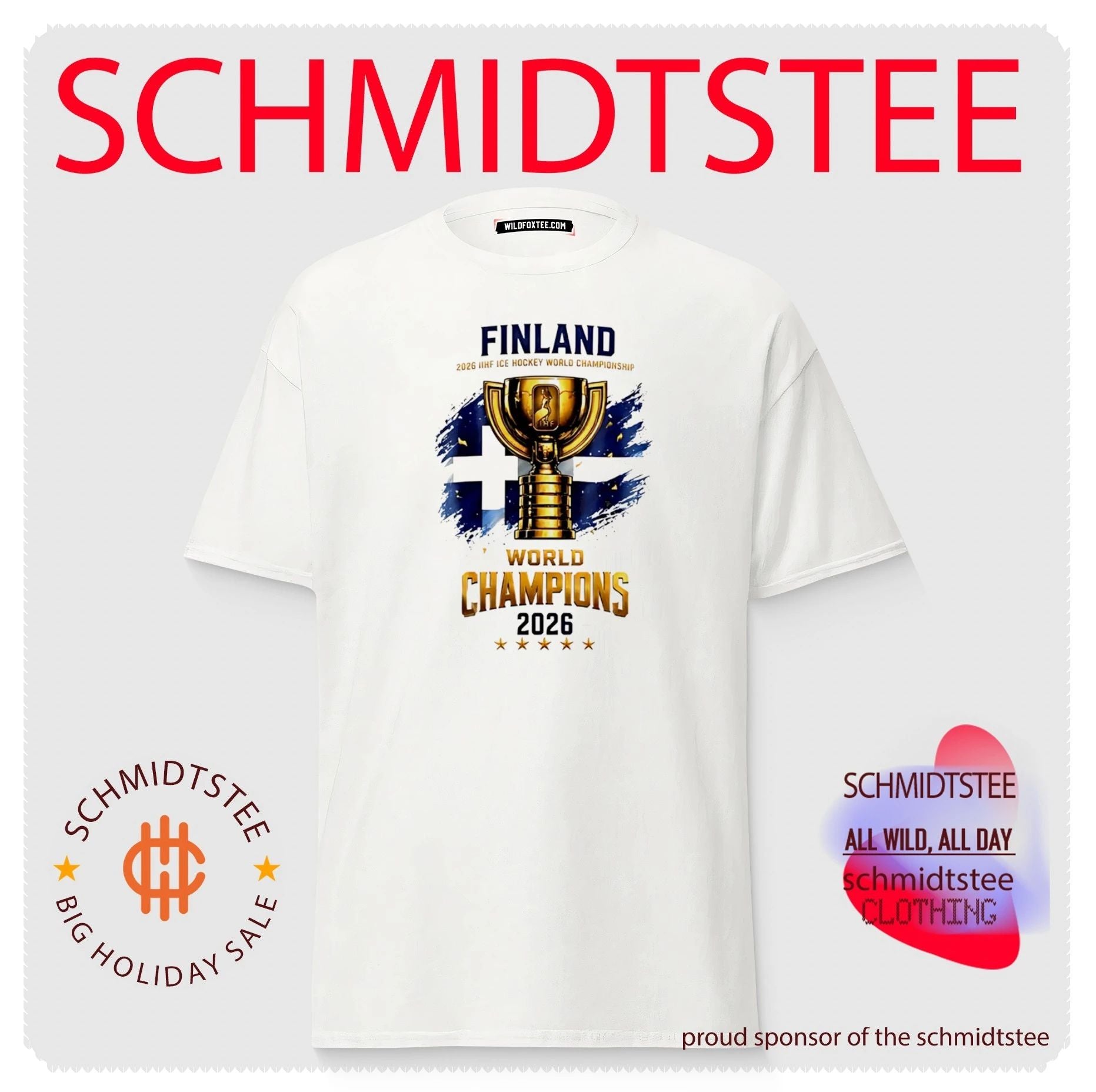 Finland IIHF Ice Hockey World Champions 2026 trophy shirt