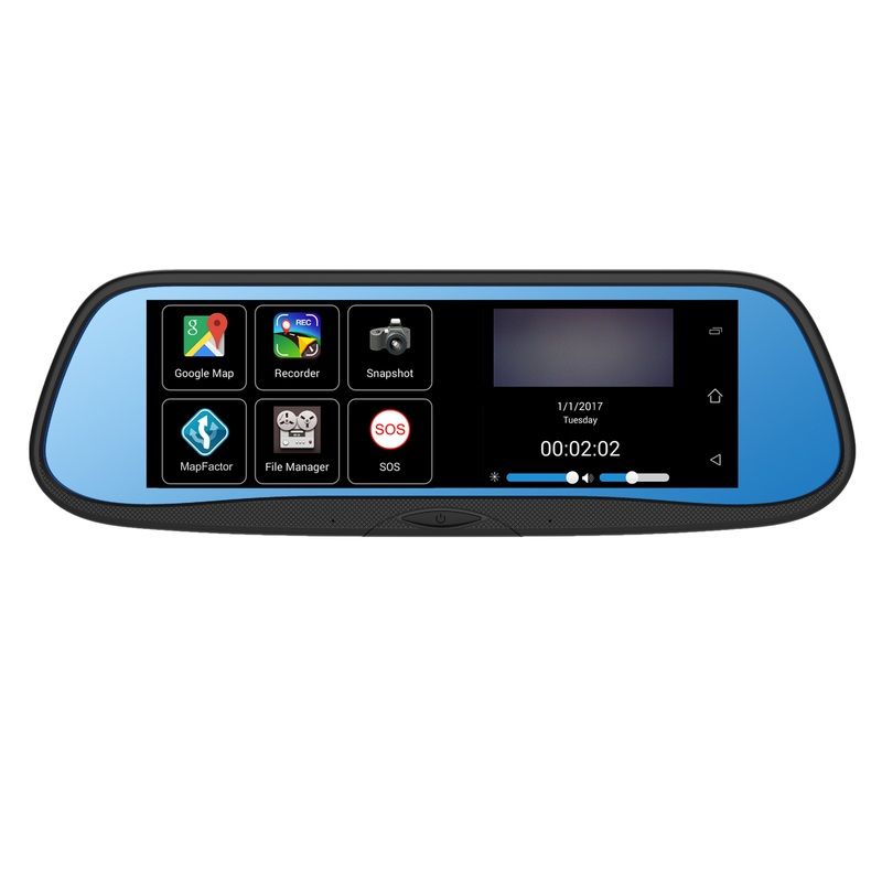 BOYO VTG700X – Replacement Rear-View Mirror with 7″ HD Monitor, GPS Navigation and Buit-in DVR (Android OS)