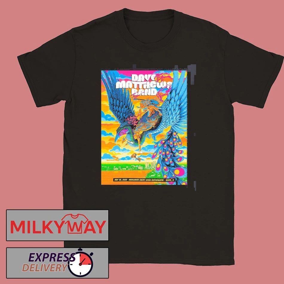 Dave Matthews Band Tampa Florida 2026 Event Poster At MidFlorida Credit Union Amphitheatre On May 26 2026 T-Shirt