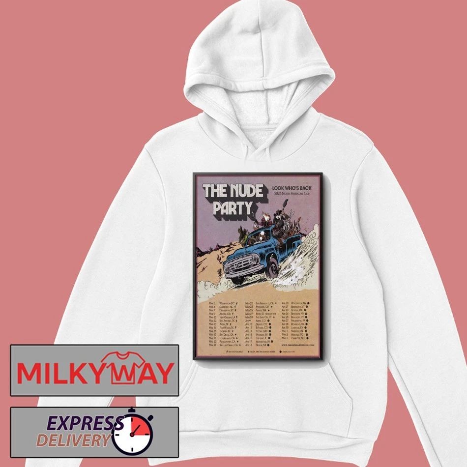 The Nude Party Look Who’s Back North American 2026 Tour Poster shirt