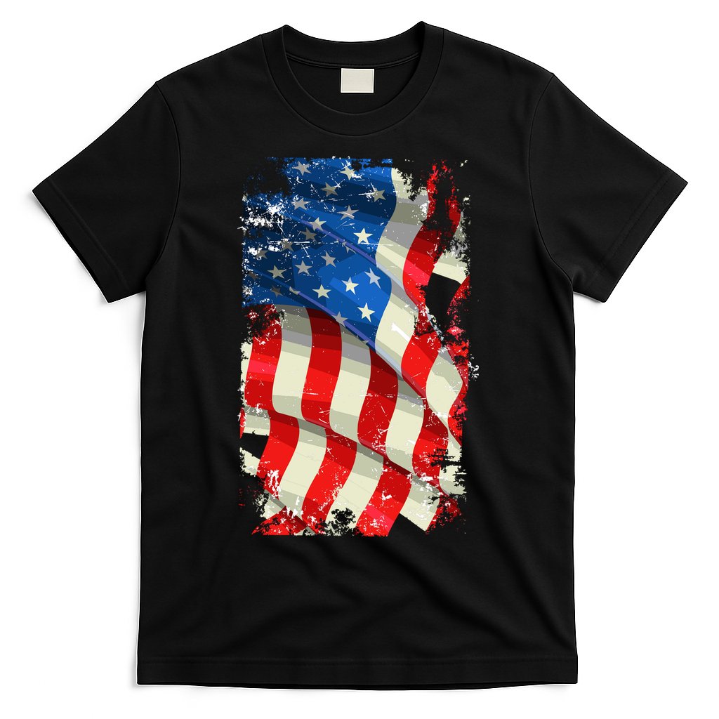 USA Distressed Waving American Flag T-Shirt Hoodie, Sweatshirt | CoreVibeTees.com