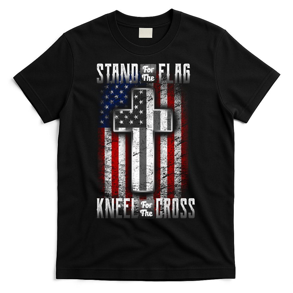 USA Stand For The Flag And Kneel For The Cross T-Shirt Hoodie, Sweatshirt | CoreVibeTees.com