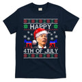 Ugly Santa Joe Biden Happy 4th Of July Christmas T-Shirt Hoodie, Sweatshirt | CoreVibeTees.com