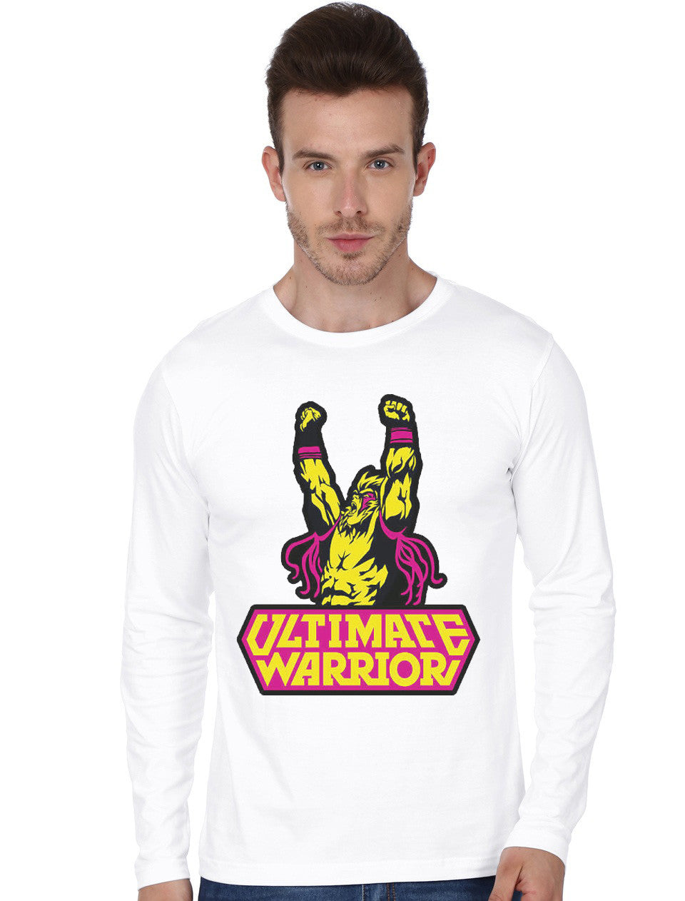 Ultimate Warrior White Full Sleeve T-Shirt Hoodie, Sweatshirt | CoreVibeTees.com