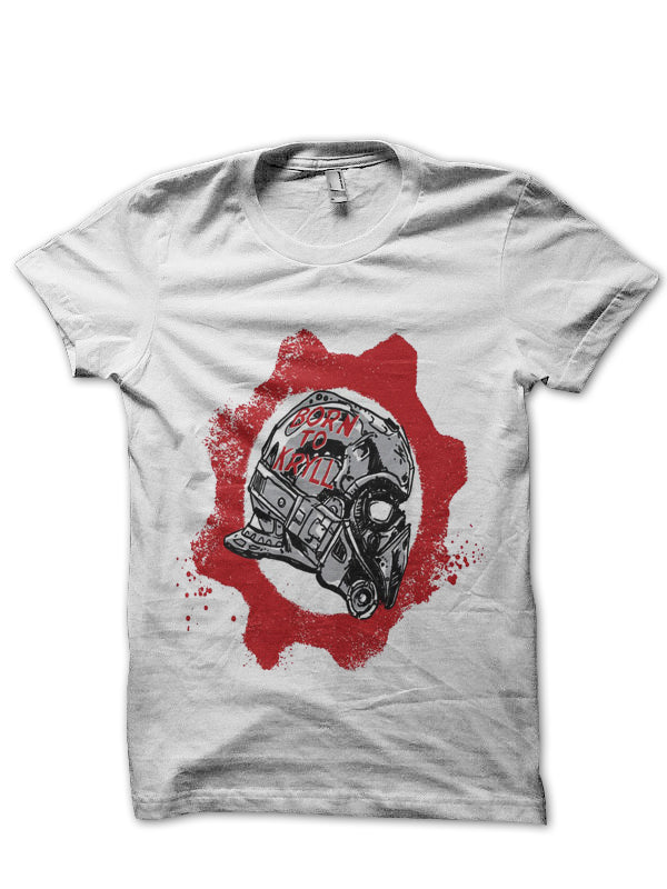 Gears of war White Half Sleeve T-Shirt Style001 Hoodie, Sweatshirt | CoreVibeTees.com