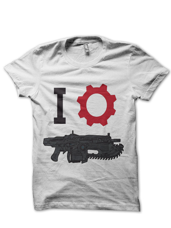 Gears of war White Half Sleeve T-Shirt Style002 Hoodie, Sweatshirt | CoreVibeTees.com