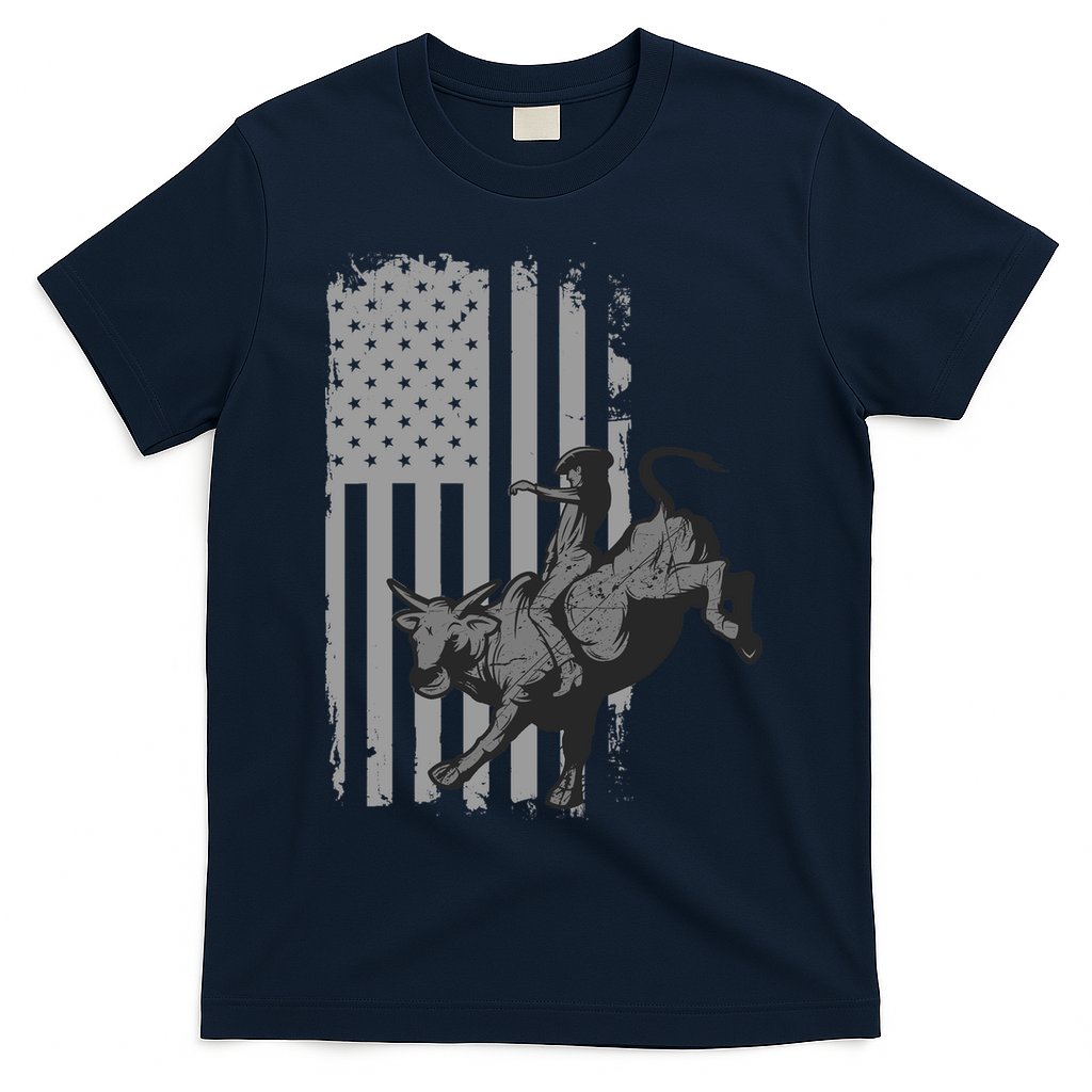Vintage American Flag Bucking Bull Riding Patriotism Rodeo T-Shirt Hoodie, Sweatshirt | CoreVibeTees.com
