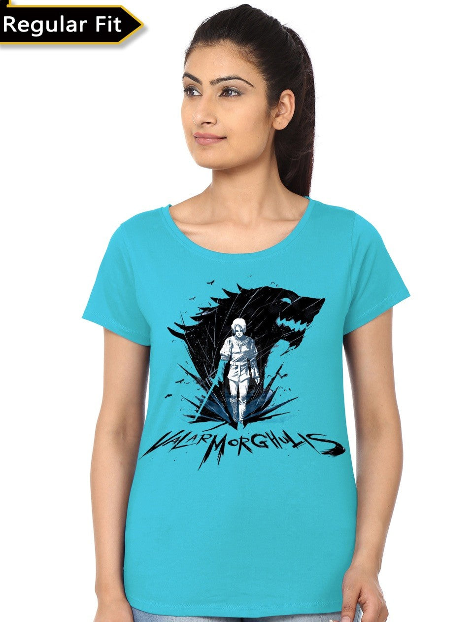 Arya Stark Valar Morghulis Girlâ€™s Light Blue T-Shirt Hoodie, Sweatshirt | CoreVibeTees.com