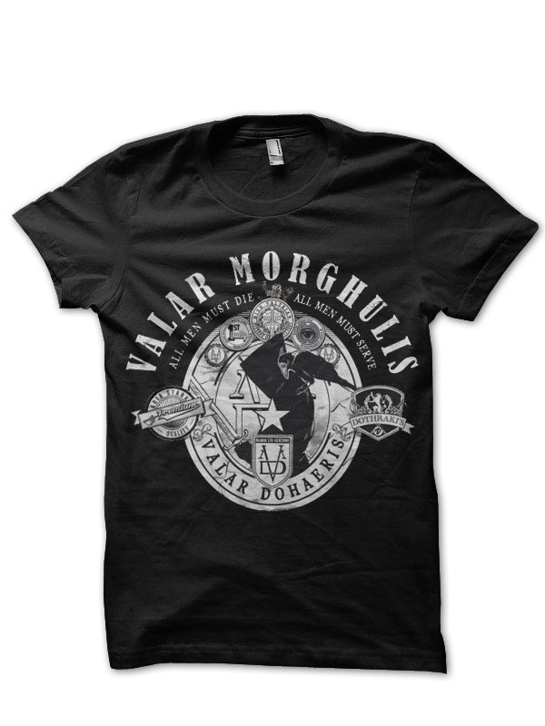 Valar Morghulis Black T-Shirt Style001 Hoodie, Sweatshirt | CoreVibeTees.com