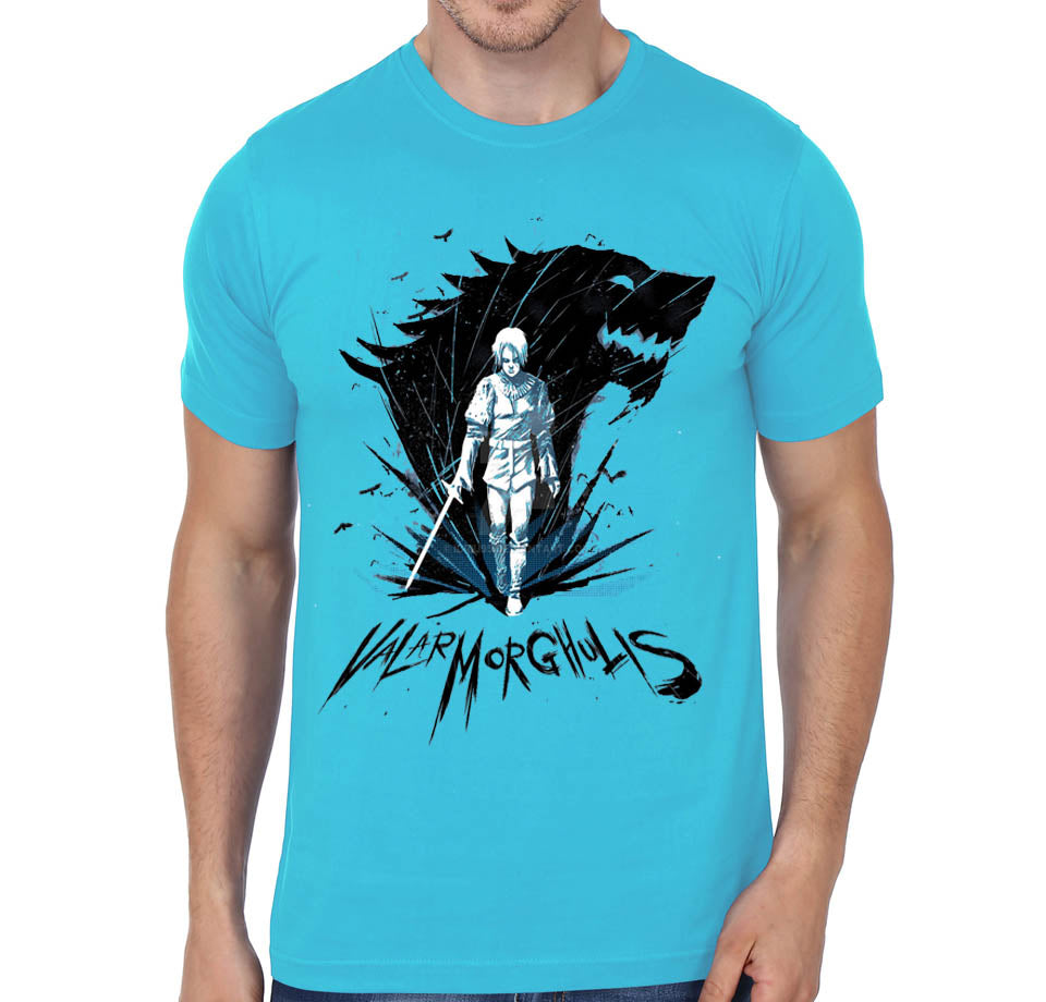 Valar Morghulis Sky Blue T-Shirt Hoodie, Sweatshirt | CoreVibeTees.com
