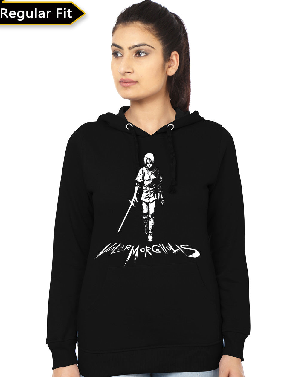 Valar Morghulis Girls Black Hoodie T-Shirts, Sweatshirt | CoreVibeTees.com