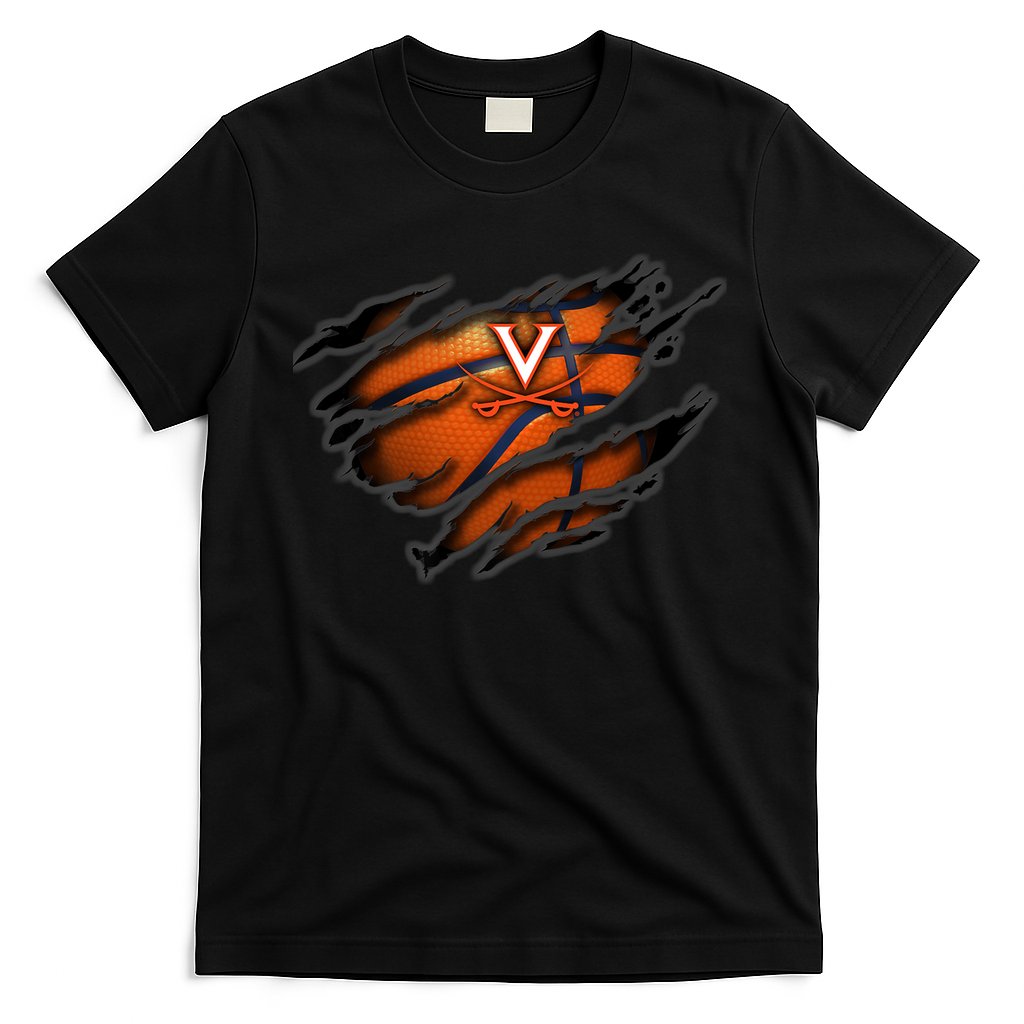 Virginia Cavaliers Tearing Basketball - Apparel T-Shirt Hoodie, Sweatshirt | CoreVibeTees.com