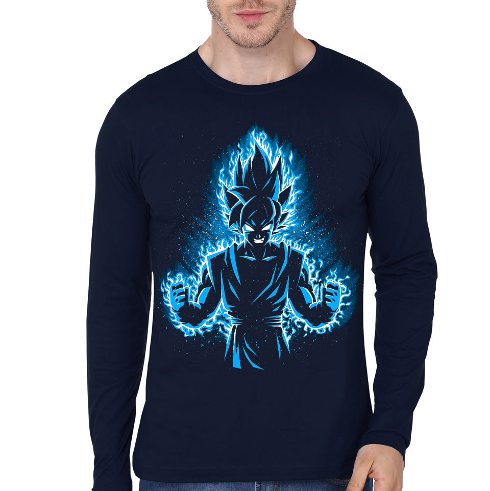 DBZ Navy Blue Full Sleeve Tee Hoodie, Sweatshirt | CoreVibeTees.com
