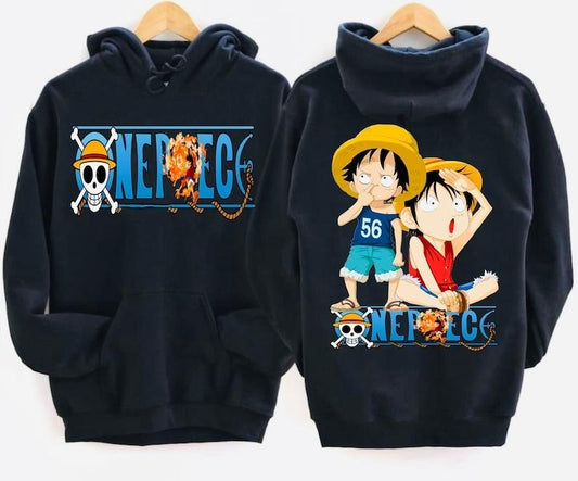 vintage 2 sided  Anime hoodie, Anime Gift, One Unisex Piece Graphic Anime Hoodie,Anime Lover Sweatshirt, Hoodie gift for her, manga gift