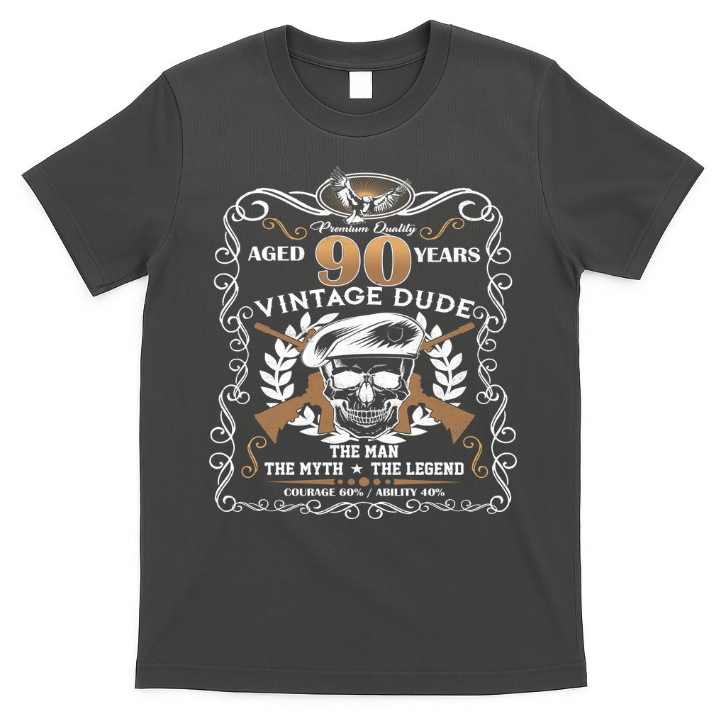 Vintage Dude Aged 90 Years Man Myth Legend 90th Birthday T-Shirt Hoodie, Sweatshirt | CoreVibeTees.com