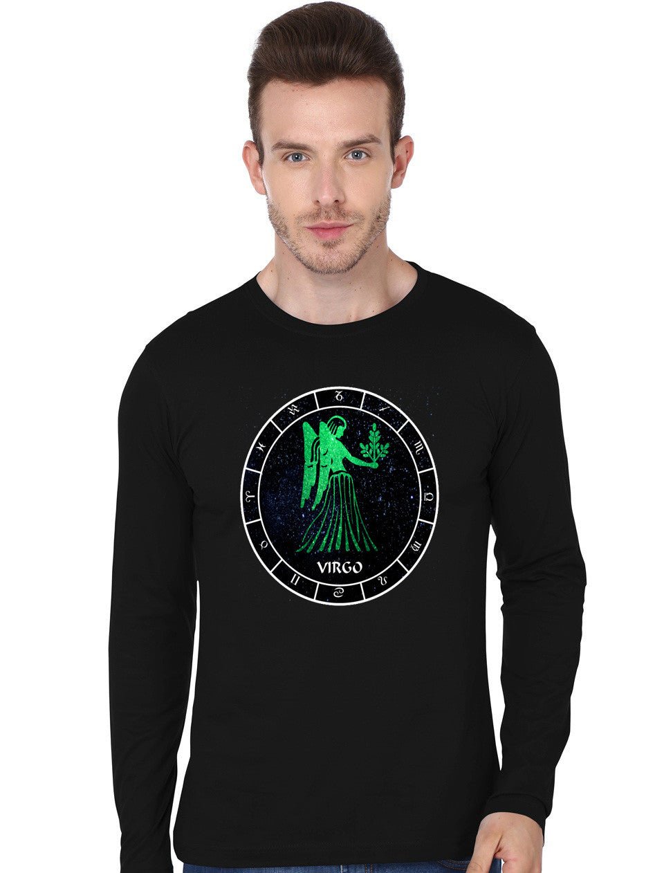 Virgo Black Full Sleeve T-Shirt Hoodie, Sweatshirt | CoreVibeTees.com