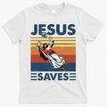 Volleyball Jesus Saves Vintage Volleyball Coach T-Shirt Hoodie, Sweatshirt | CoreVibeTees.com