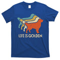 Vintage Retro Life Is Golden Retriever Dog Distressed Funny Meaningful Gift T-Shirt Hoodie, Sweatshirt | CoreVibeTees.com