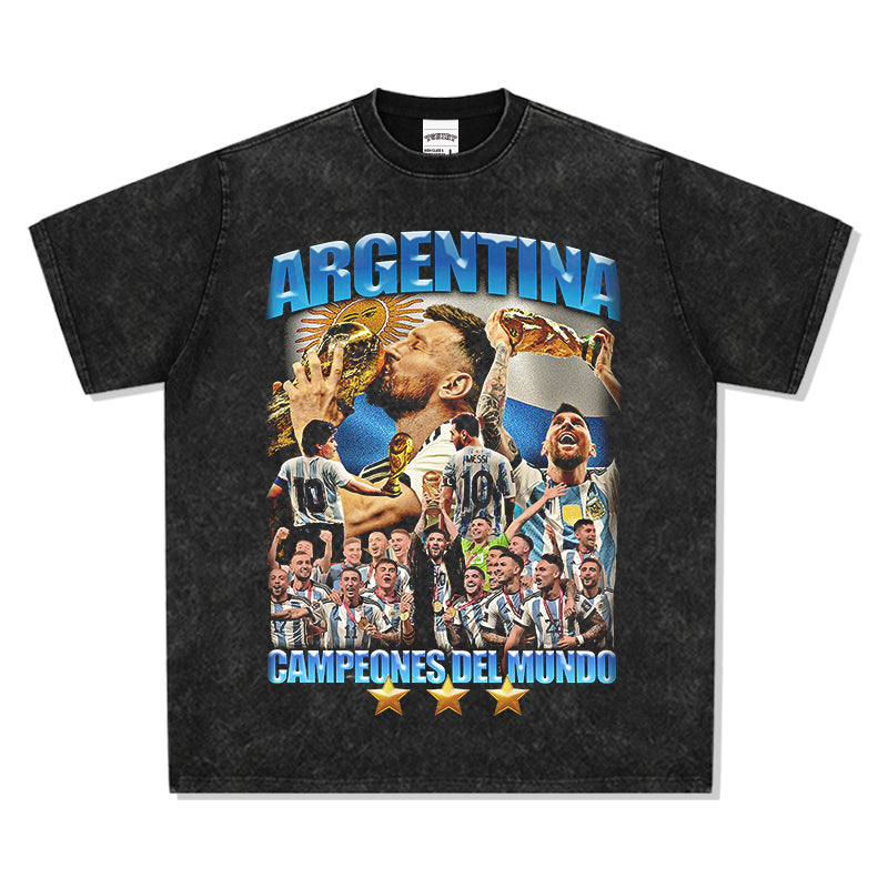 Argentina "Campeones Del Mundo" Tee Hoodie, Sweatshirt | CoreVibeTees.com (Image 3)