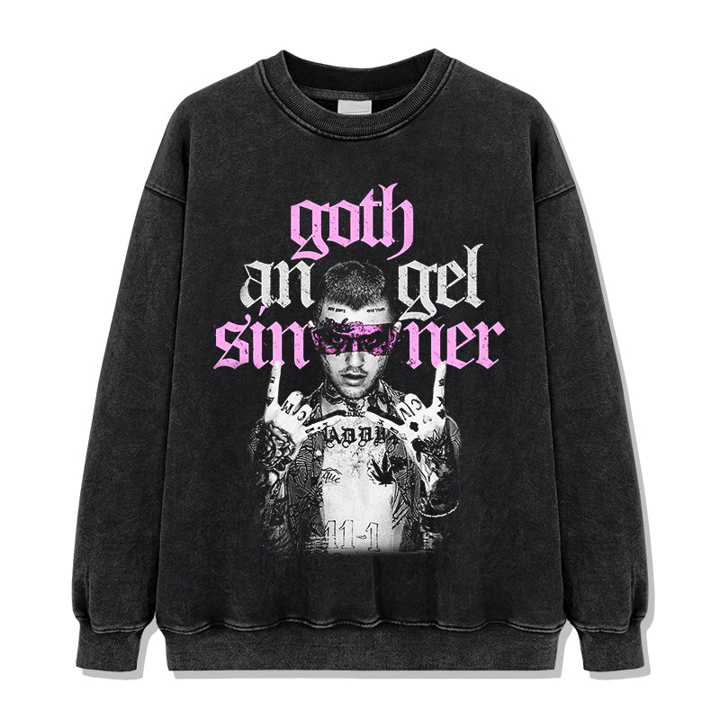 Goth Angel Sinner By Lil Peep Sweatshirt T-Shirts, Hoodie | CoreVibeTees.com (Image 2)