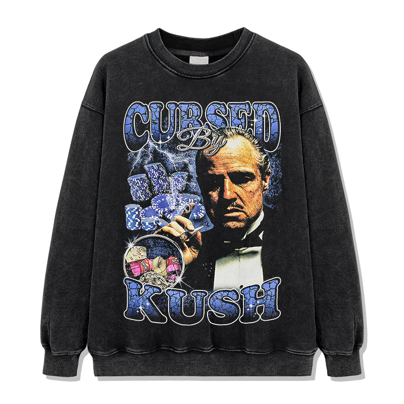 Cursed by Kush Sweatshirt T-Shirts, Hoodie | CoreVibeTees.com (Image 2)