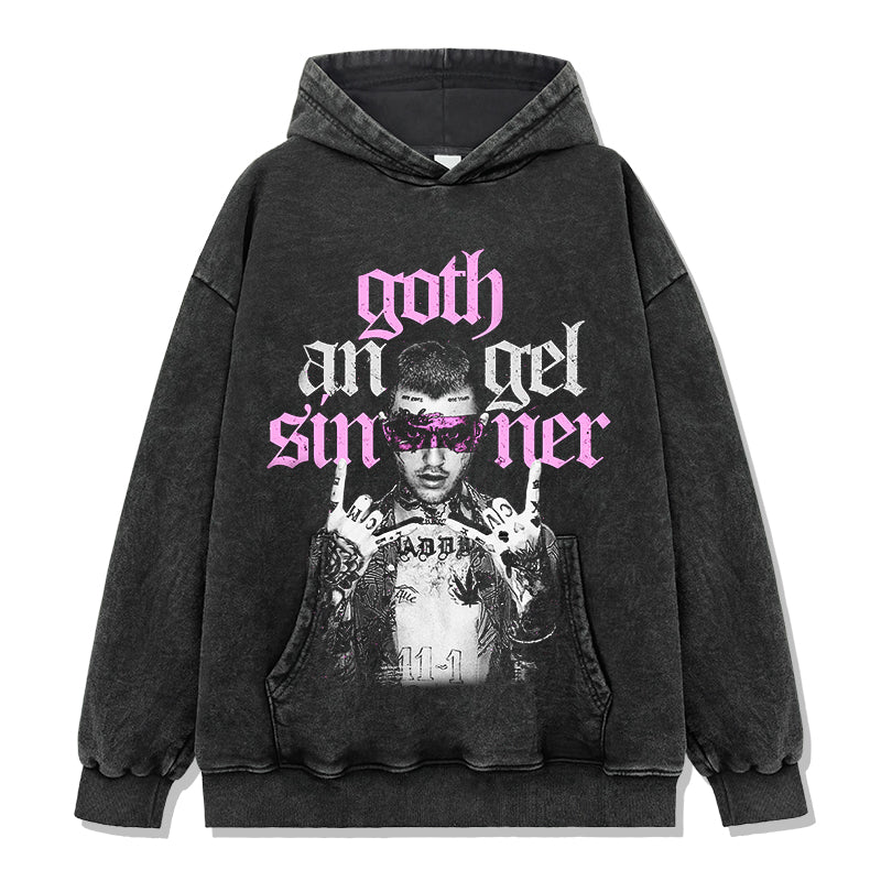 Goth Angel Sinner By Lil Peep Hoodie T-Shirts, Sweatshirt | CoreVibeTees.com (Image 2)