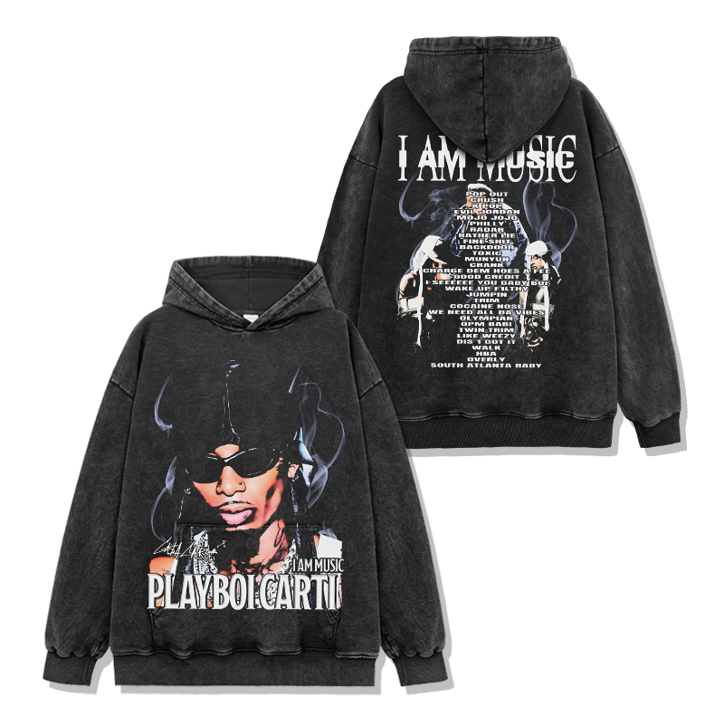Playboi Carti "I Am Music" Hoodie Style005 T-Shirts, Sweatshirt | CoreVibeTees.com (Image 2)