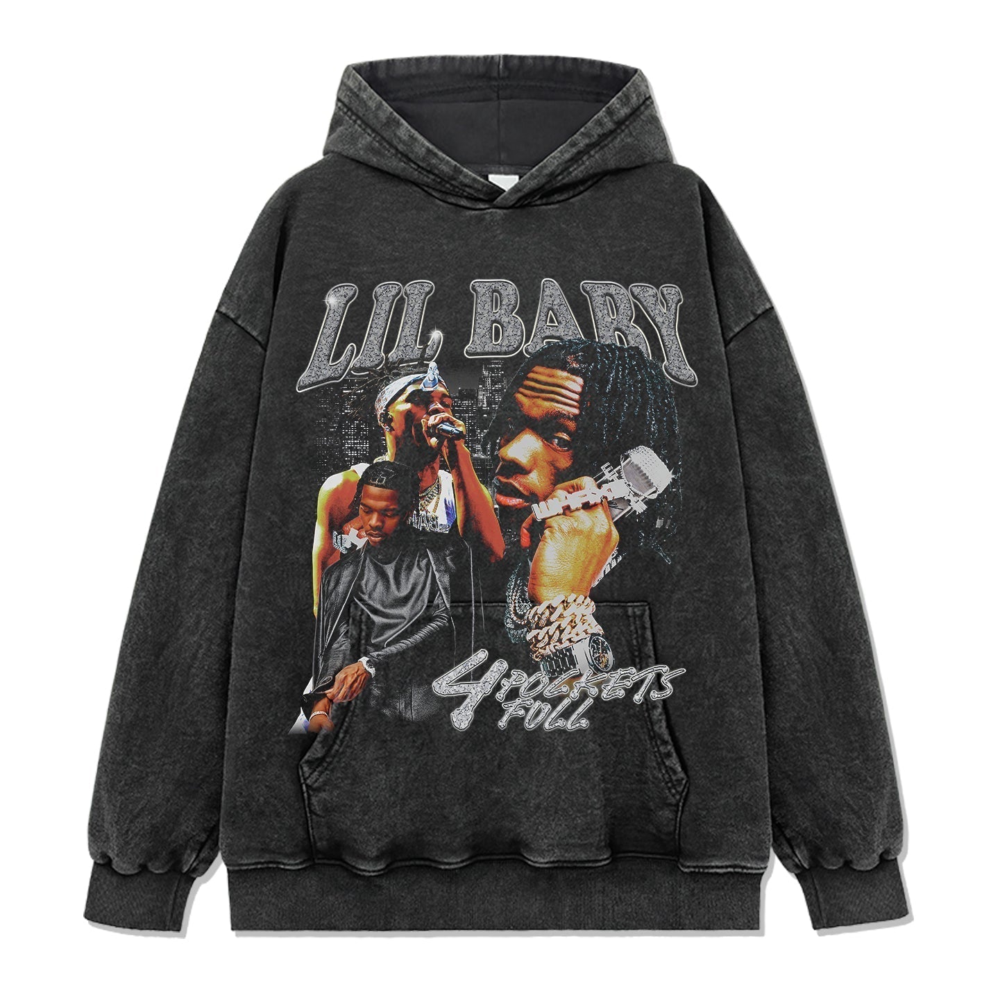 4 Pockets Full By Lil Baby Hoodie T-Shirts, Sweatshirt | CoreVibeTees.com (Image 2)