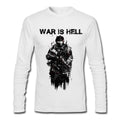 War Is Hell White Full Sleeve Tee Hoodie, Sweatshirt | CoreVibeTees.com