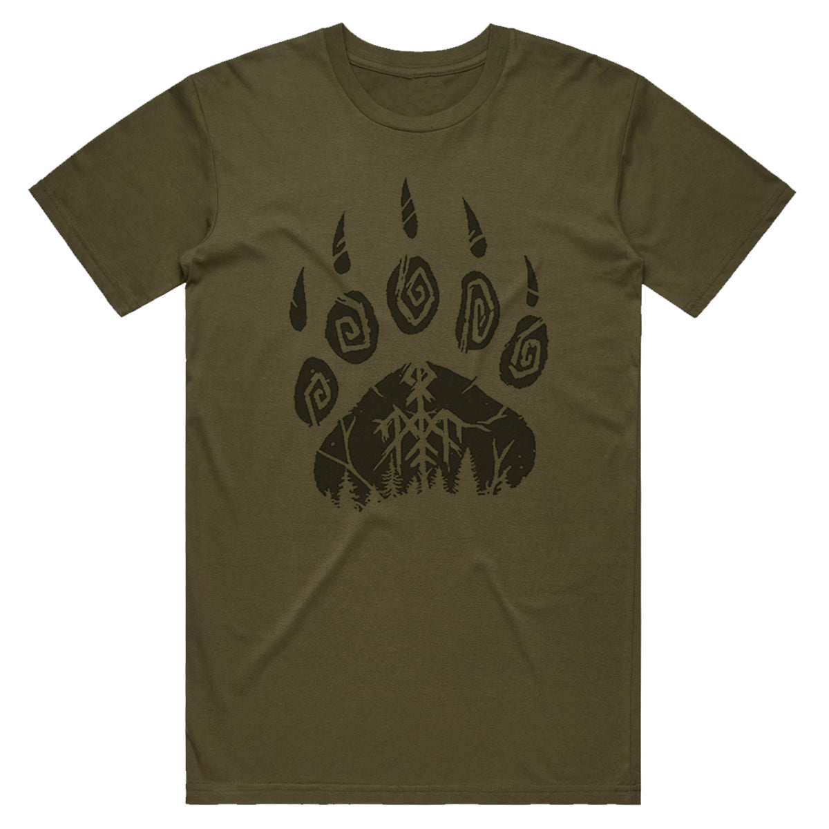 Bear Paw T-Shirt (Army Green) Hoodie, Sweatshirt | CoreVibeTees.com