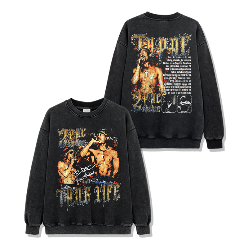 Tupac Shakur Thug Life Sweatshirt T-Shirts, Hoodie | CoreVibeTees.com (Image 2)