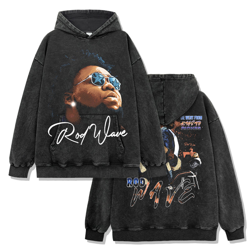 We Went From Rags Riches By Rod Wave Signature Hoodie T-Shirts, Sweatshirt | CoreVibeTees.com (Image 2)