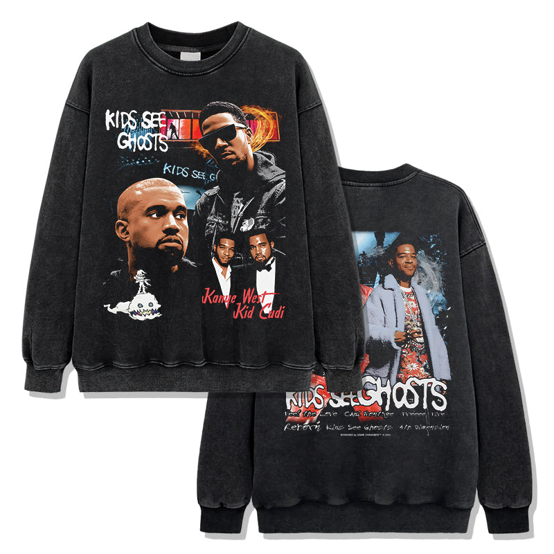 Kids See Ghosts Sweatshirt T-Shirts, Hoodie | CoreVibeTees.com (Image 2)