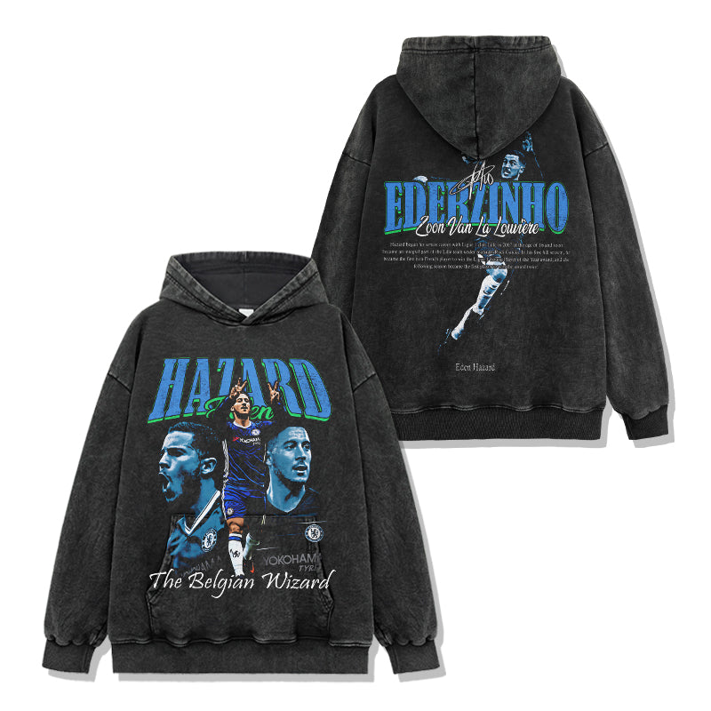 Eden Hazard â€œThe Belgian WizardÂ Hoodie T-Shirts, Sweatshirt | CoreVibeTees.com (Image 2)