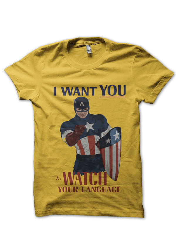 Watch Your Language Yellow Tee Hoodie, Sweatshirt | CoreVibeTees.com
