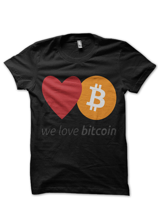 We Love Bitcoin Black T-Shirt Hoodie, Sweatshirt | CoreVibeTees.com