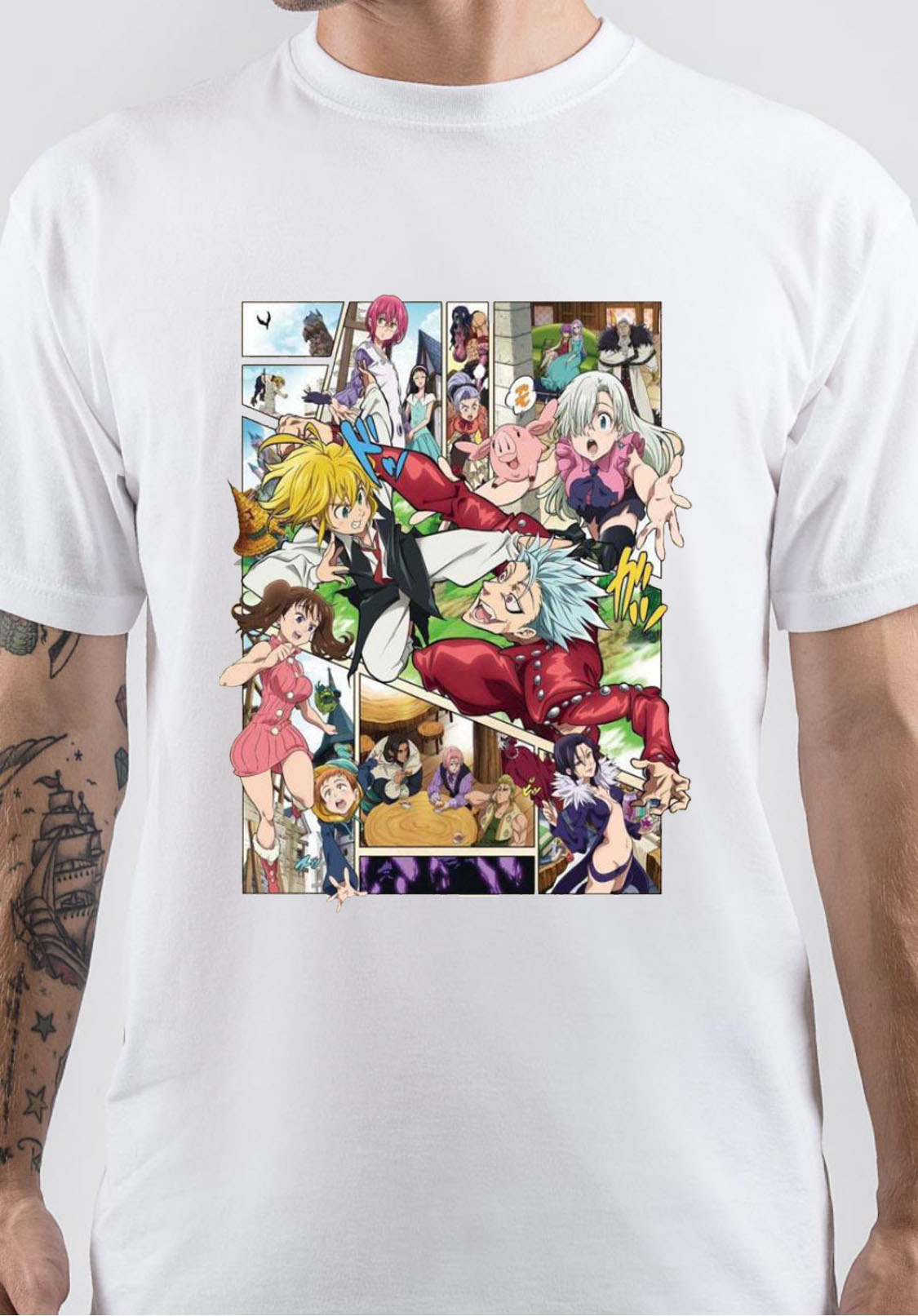 The Seven Deadly Sins White T-Shirt Hoodie, Sweatshirt | CoreVibeTees.com