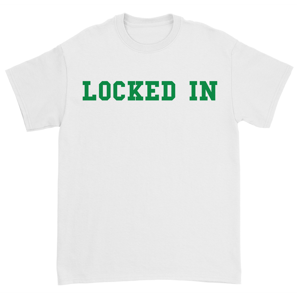 Davis Clarke - Locked In T-Shirt (Green Print) Hoodie, Sweatshirt | CoreVibeTees.com (Image 2)