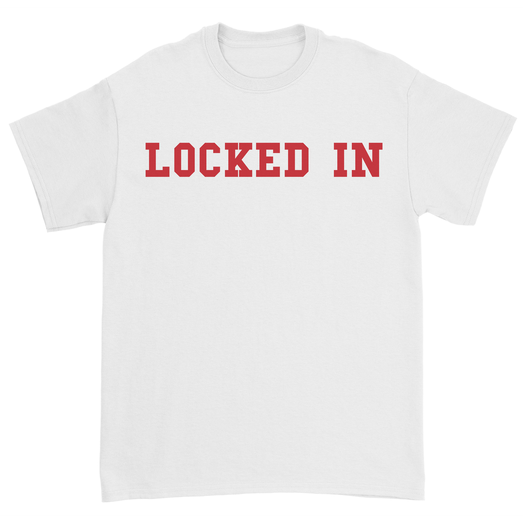 Davis Clarke - Locked In T-Shirt (Red Print) Hoodie, Sweatshirt | CoreVibeTees.com