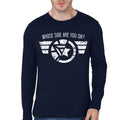Whose Side Navy Blue Full Sleeve Tee Hoodie, Sweatshirt | CoreVibeTees.com