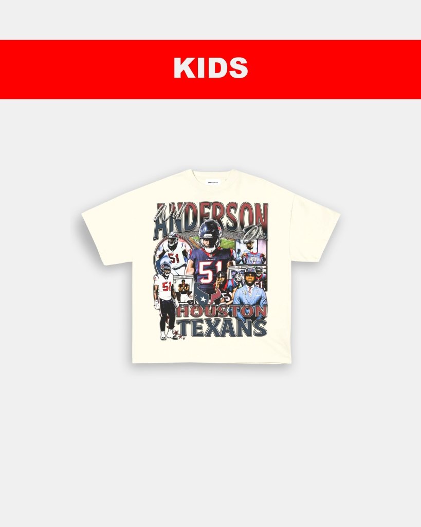 WILL ANDERSON JR - TEXANS - KIDS TEE Hoodie, Sweatshirt | CoreVibeTees.com (Image 4)