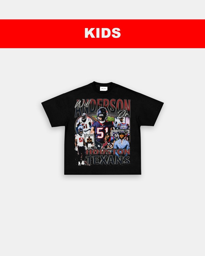 WILL ANDERSON JR - TEXANS - KIDS TEE Hoodie, Sweatshirt | CoreVibeTees.com (Image 3)