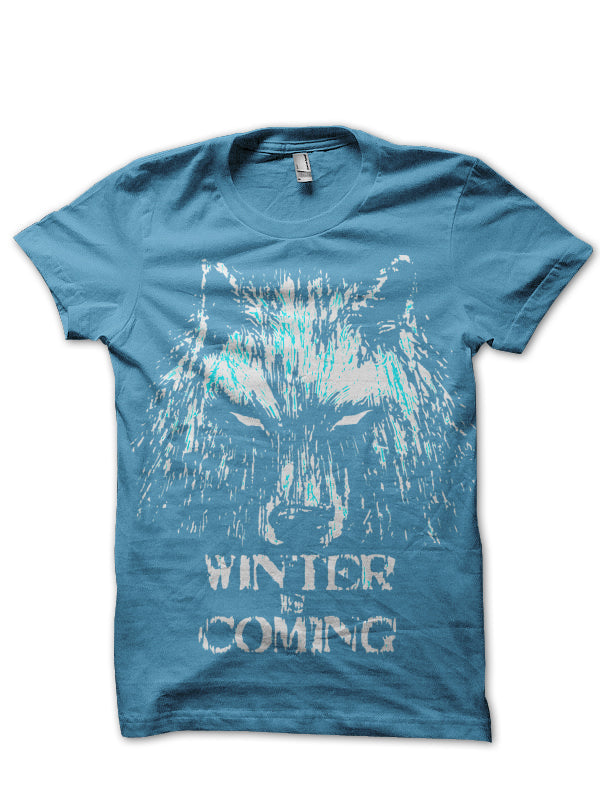 Winter Is Coming Sky Blue Tee Hoodie, Sweatshirt | CoreVibeTees.com