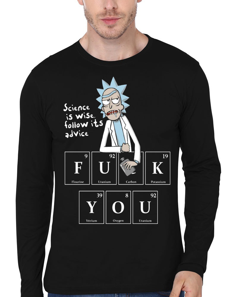 Follow Science Advice Full Sleeve Black T-Shirt Hoodie, Sweatshirt | CoreVibeTees.com